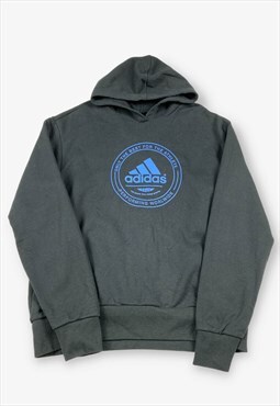 vintage adidas logo hoodie black l BV18039 