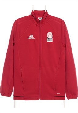 Vintage 90's Adidas Sweatshirt Zip Up Ontario Soccer Red Men