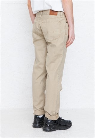 VINTAGE BEIGE POLO RALPH LAUREN TROUSERS BOTTOMS