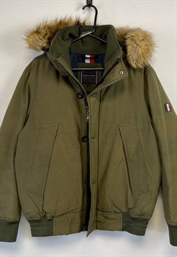 Khaki Green Tommy Hilfiger Bomber Jacket Men's Small