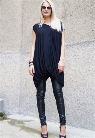 LOOSE LONG BLOUSE OVERSIZED TOP TUNIC DAYWEAR MAXI F1494