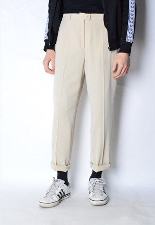 VINTAGE 90S UNISEX BEIGE LIGHTWEIGHT PANTS
