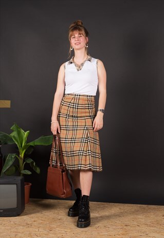 -RARE- 70'S WOOL NOVA CHECK BURBERRYS SKIRT
