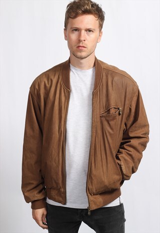 VINTAGE SUEDE BOMBER JACKET