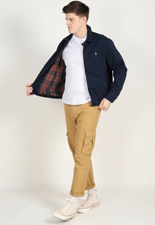 VINTAGE RALPH LAUREN HARRINGTON JACKET NAVY