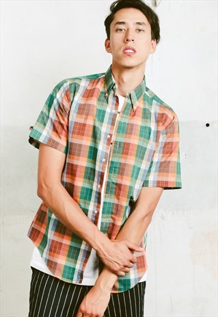 VINTAGE 90S CHECK PRINT SHIRT