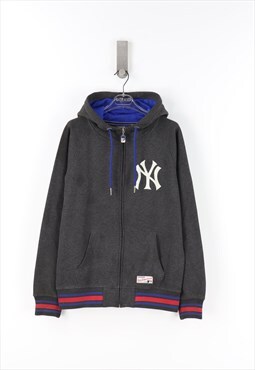 New York Yankees Zip Hoodie in Grey - S