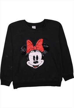 Vintage 90's Disney Sweatshirt Minnie Mouse Crew Neck Black