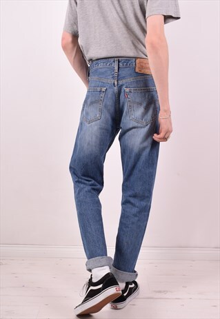 LEVI'S 501 MENS VINTAGE JEANS W32 L32 BLUE 90S