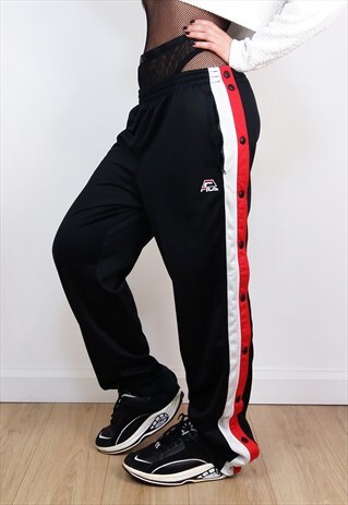 VINTAGE 90'S UNISEX FILA TEARAWAY SIDE POPPER PANTS