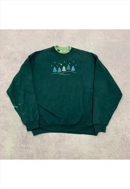 Vintage Christmas Sweatshirt Women's L