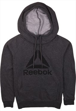 Vintage 90's Reebok Hoodie Spellout Pullover Grey Small