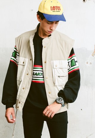 VINTAGE 90S CARGO JACKET GILET