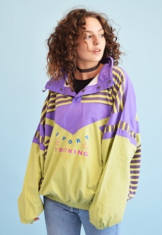 80'S RETRO ATHLEISURE SPORTS BOMBER JACKET