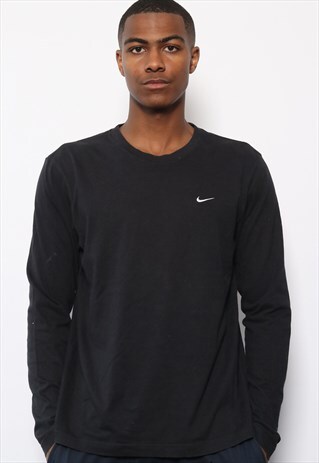 VINTAGE NIKE LOGO LONG SLEEVE T-SHIRT BLACK