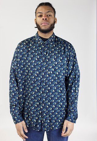 VINTAGE 90S ABSTRACT PATTERNED SHIRT