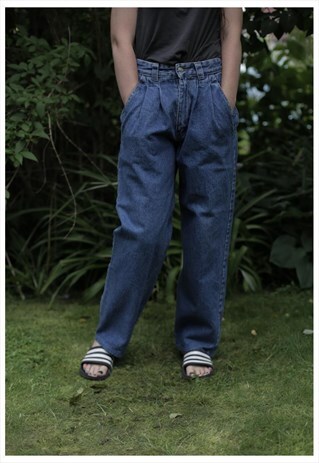 VINTAGE 80'S BLUE WIDE JEANS