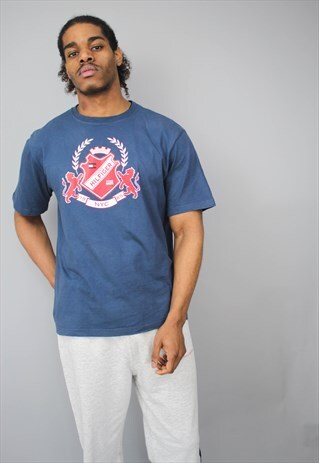 VINTAGE TOMMY HILFIGER BLUE SLATE T-SHIRT