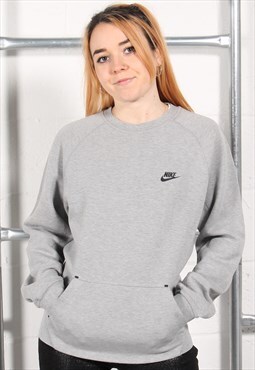 Vintage Nike Sweatshirt in Grey Sports Crewneck Jumper Small