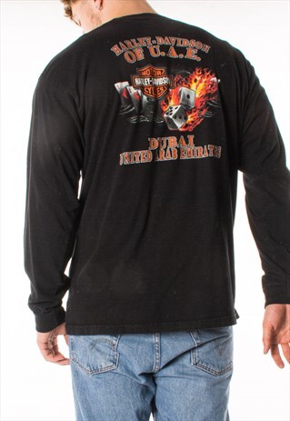 VINTAGE 90S BLACK HARLEY DAVIDSON T-SHIRT