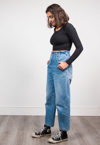 VINTAGE 90'S BLUE DENIM MOM JEANS