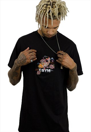 KOI FISH EMBROIDERED T-SHIRT