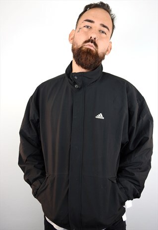 VINTAGE ADIDAS BLACK PARKA JACKET