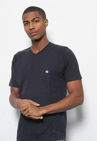 VINTAGE CHAMPION LOGO T-SHIRT BLUE