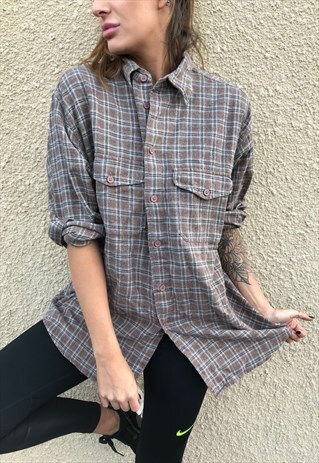 VINTAGE FLANNEL OVERSIZED RETRO UNISEX SHIRT
