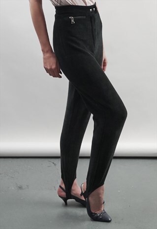 VINTAGE 80'S BLACK HIGH WAISTED JODHPURS