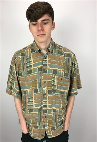 90S VINTAGE ALHEMEYER PATTERNED FESTIVAL SHIRT