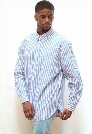 1990'S VINTAGE STRIPED CHAPS SHIRT BY RALPH LAUREN