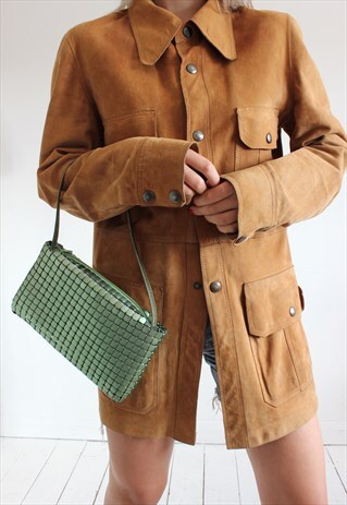 PREMIUM VINTAGE 70S TAN SUEDE SAFARI JACKET