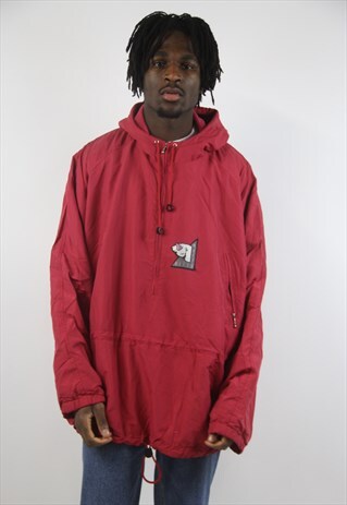 VINTAGE WINE 90S HOODED SHELL JACKET