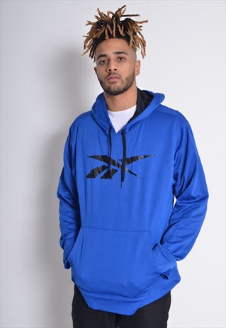 VINTAGE REEBOK SWEATSHIRT HOODIE BLUE