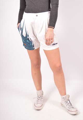 VINTAGE ELLESSE SPORT SHORTS WHITE
