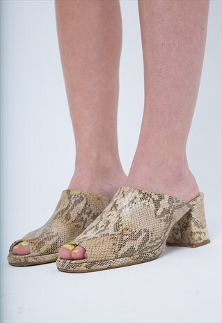 AMAZING PITON SKIN MULES