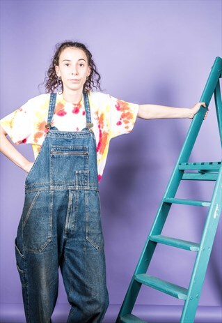 VINTAGE BLUE DENIM DUNGAREES