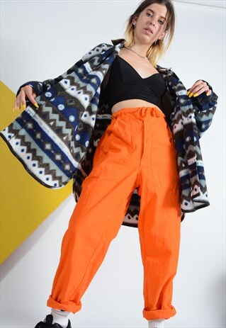 VINTAGE OVERSIZED FLEECE AZTEC PATTERNED.