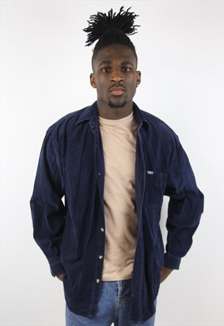 VINTAGE CORD NAVY SHIRT