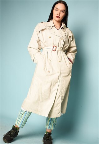 VINTAGE 90S MINIMALIST PARIS CHIC MIDSEASON COAT MAC IN GREY