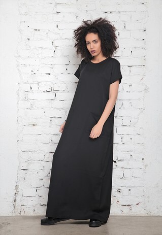 MAXI DRESS /BLACK OVERSIZE DRESS/KAFTAN DRESS/PLUS SIZE