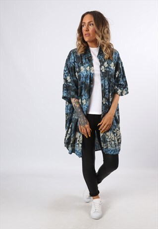PRINT PATTERNED SHIRT OVERSIZED FESTIVAL UK 18 - 20 (73A
