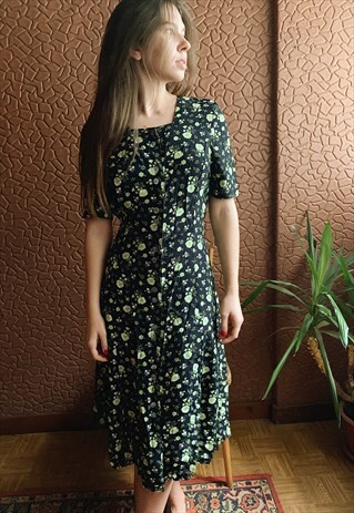 VINTAGE 80S SUNDRESS WITH TRANSPARENT BUTTONS