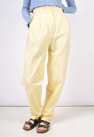 VINTAGE 90'S HIGH WAIST TROUSERS YELLOW