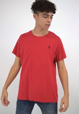 VINTAGE 90S US POLO ASSN RED TEE