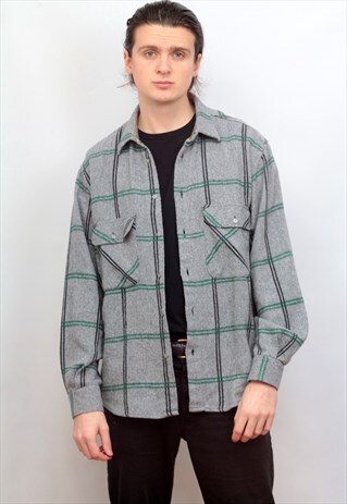 1990'S VINTAGE THICK CHECK COTTON SHIRT