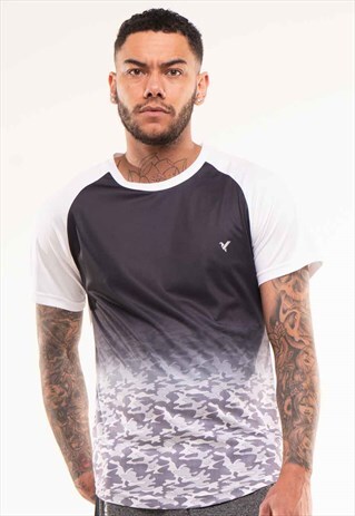 PHARRELL CAMO FADE CREW NECK TEE