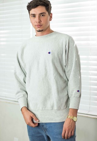 VINTAGE CHAMPION SWEATSHIRT JUMPER LOGO 90S L 21.4