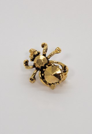 THE VINTAGE GOLD SPIDER BROOCH PIN